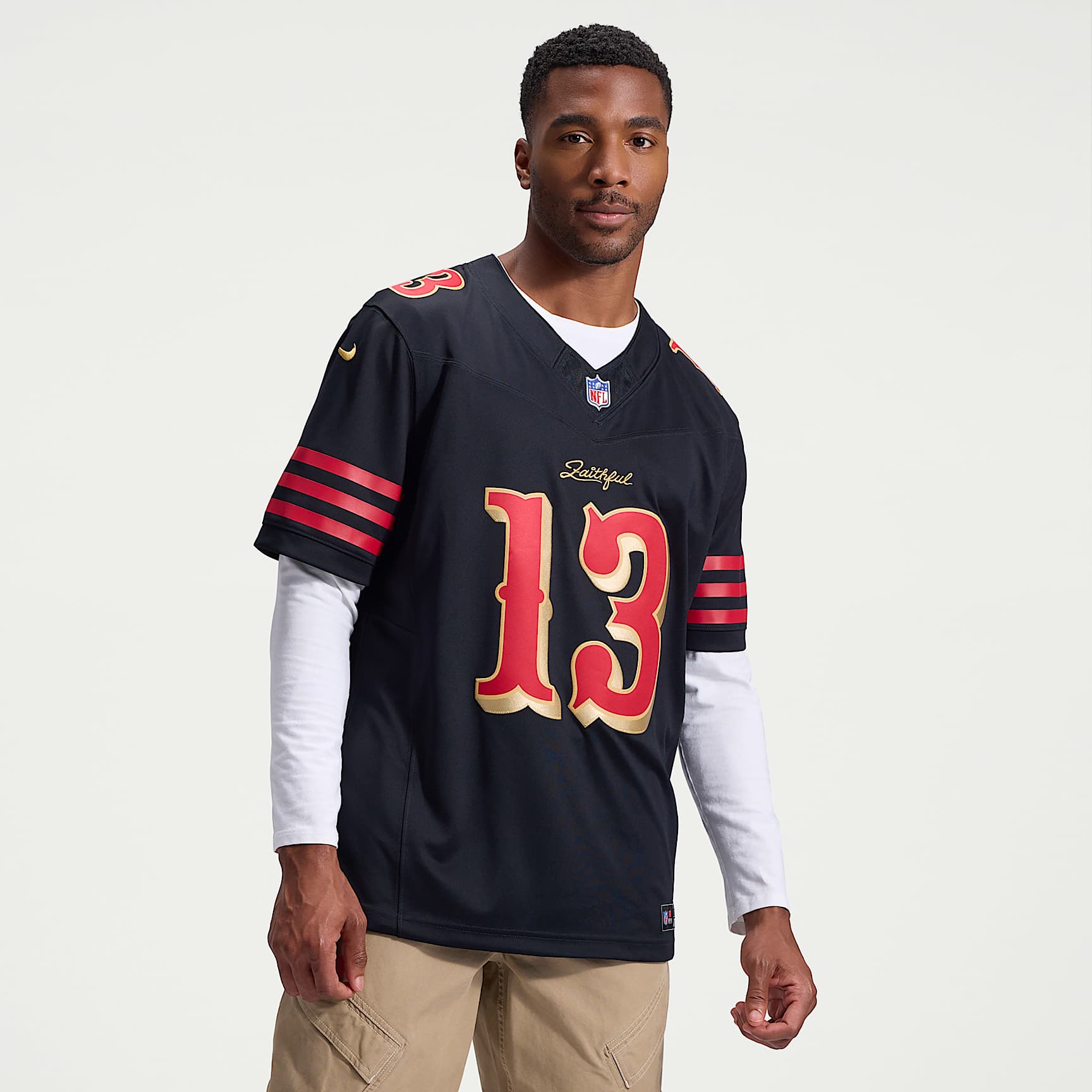新品　SF 49ers Lサイズ　フーディ アメフト フレンチ・テリー Brock Purdy San Francisco 49ers Rivalries Collection Men's Nike